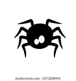 Creepy spider on white background