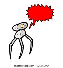 creepy spider robot cartoon
