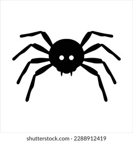 Creepy spider silhouette vector clipart
