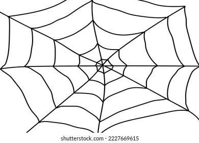creepy spider web silhouette illustration 