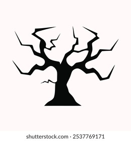 Creepy Tree Icon vector art. Haunted Tree icon 