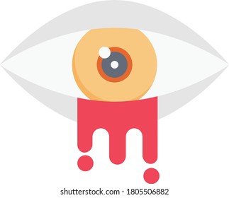 creepy vector flat color icon 