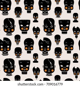 Creepy Vintage Dolls Pattern