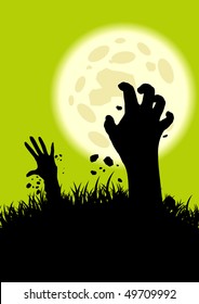 creepy zombie hand background