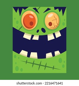 Creepy Zombie Poster Illustration Vector