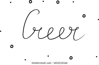 Creer phrase handwritten with a calligraphy brush. Believe in spanish. Modern brush calligraphy. Isolated word black