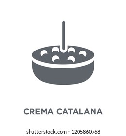 Crema Catalana icon. Crema Catalana design concept from Spanish Food collection. Simple element vector illustration on white background.