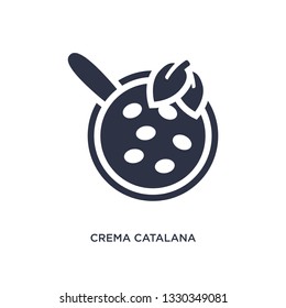 crema catalana icon. Simple element illustration from culture concept. crema catalana editable symbol design on white background. Can be use for web and mobile.