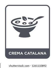 crema catalana icon vector on white background, crema catalana trendy filled icons from Culture collection, crema catalana simple element illustration