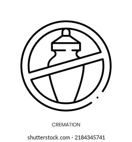 cremation icon. Linear style sign isolated on white background. Vector illustration