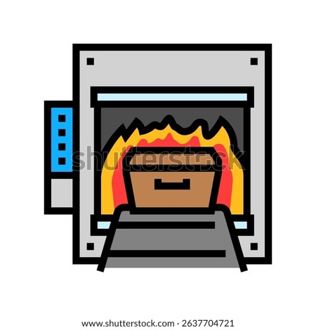 cremation mortality color icon vector. cremation mortality sign. isolated symbol illustration