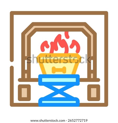 cremation mortality color icon vector. cremation mortality sign. isolated symbol illustration