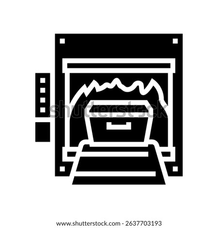 cremation mortality glyph icon vector. cremation mortality sign. isolated symbol illustration