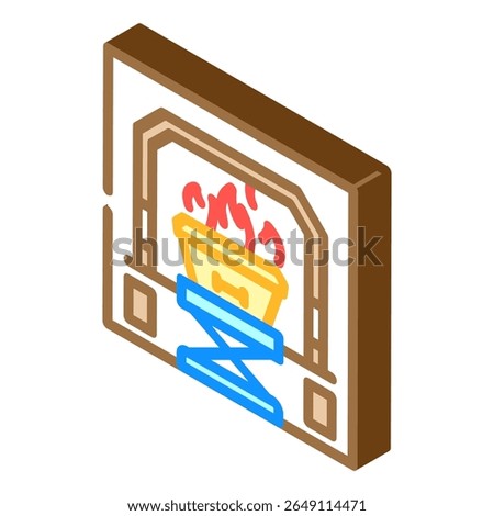 cremation mortality isometric icon vector. cremation mortality sign. isolated symbol illustration