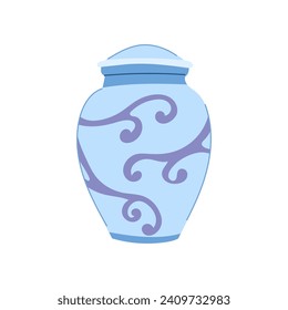 cremation urn ashes cartoon. death dead, cemetery mortuary, ash sad cremation urn ashes sign. isolated symbol vector illustration