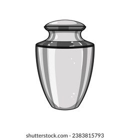 cremation urn ashes cartoon. memorial dead, cemetery grief, ceramic ash cremation urn ashes sign. isolated symbol vector illustration