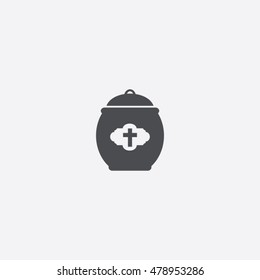 Cremation urn icon