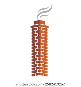 crematorium chimney smoke icon vector illustration Flat design