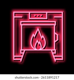 crematorium equipment neon light sign vector. crematorium equipment illustration