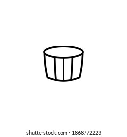 creme brulee, dessert icon symbol in flat black line style, isolated on white background