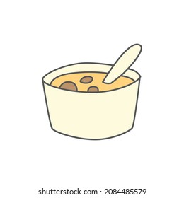 creme brulee, dessert icon symbol in color icon, isolated on white background