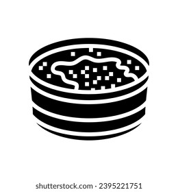 creme brulee french cuisine glyph icon vector. creme brulee french cuisine sign. isolated symbol illustration