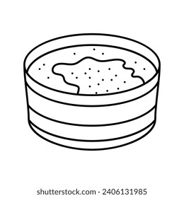 creme brulee french cuisine line icon vector. creme brulee french cuisine sign. isolated contour symbol black illustration