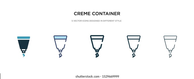 creme container black icon in different style vector illustration. two colored and black creme container black vector icons designed in filled, outline, line and stroke style can be used for web,