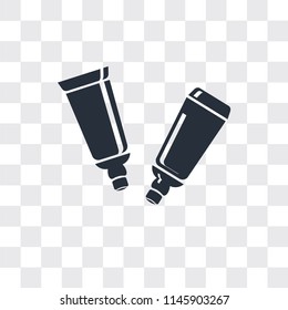 Creme container black shape vector icon isolated on transparent background, Creme container black shape logo concept