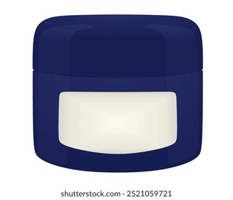 Creme packaging with label. vector