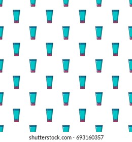 Creme tube pattern in cartoon style. Seamless pattern vector illustration