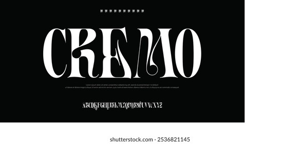 Cremo Rough Screen Print Texture Font. Bold Condensed Display Font with a detailed rough rolled ink, halftone screen texture. Suitable for larger font sizes.