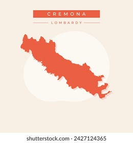 Cremona blank detailed outline map set