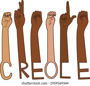 Creole Culture Diversity Hands ASL American Sign Language