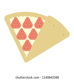 Crepe color illustration (strawberry) 