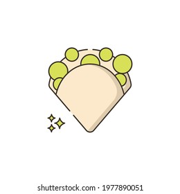 crepe Flat Icon Isolated On White Background