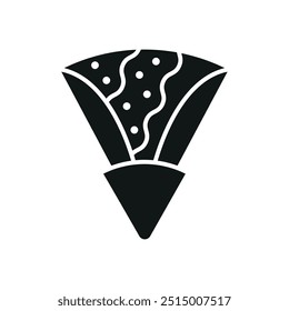 Crepe food beverage icon vector basic design simple and modern concept templates