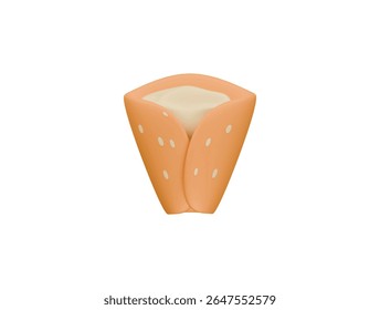  crepe icon 3d illustration render