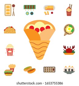 Crepe icon. International Food icons universal set for web and mobile