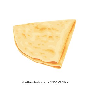 Crepe icon isolated on white. Vector illustration.