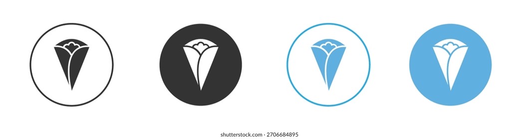 Crepe icon Logo Template Design set