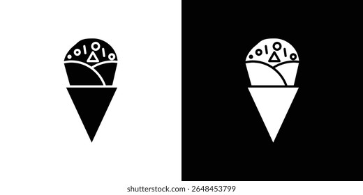 Crepe icon symbol collection. Flat vector stock illustration.