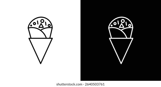 Crepe icon symbol concept for graphic design, Website, UI. EPS