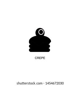 crepe icon vector black design
