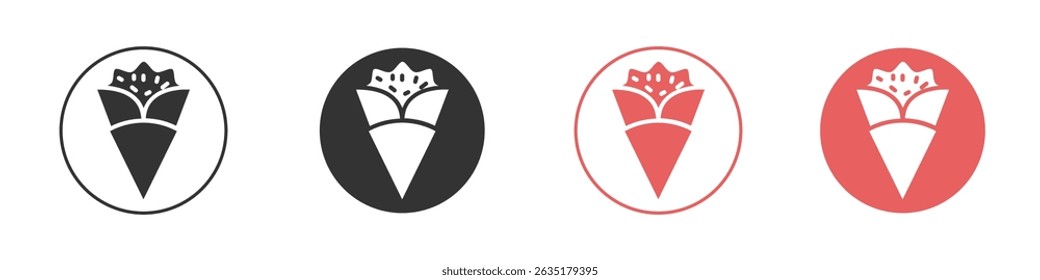 Crepe icon vector design template simple and clean style