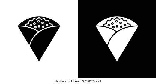 Iconos de crepé. Vector Plantilla Ilustración Símbolo Píxeles Perfecto