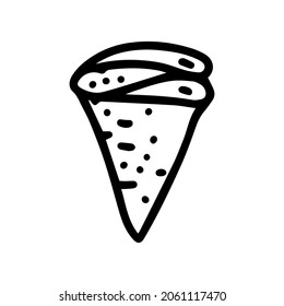 crepe line vector doodle simple icon design