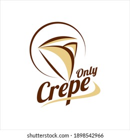 Crepe Logo Design food template sweet pancake dessert and snack idea