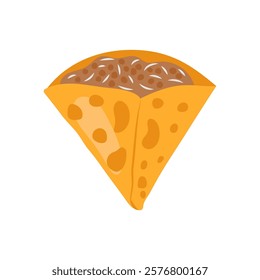 Crepe, Sweets Vector Illustration Isolated