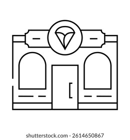 creperie street cafe line icon vector. creperie street cafe sign. isolated contour symbol black illustration